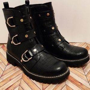 Black ankle boots